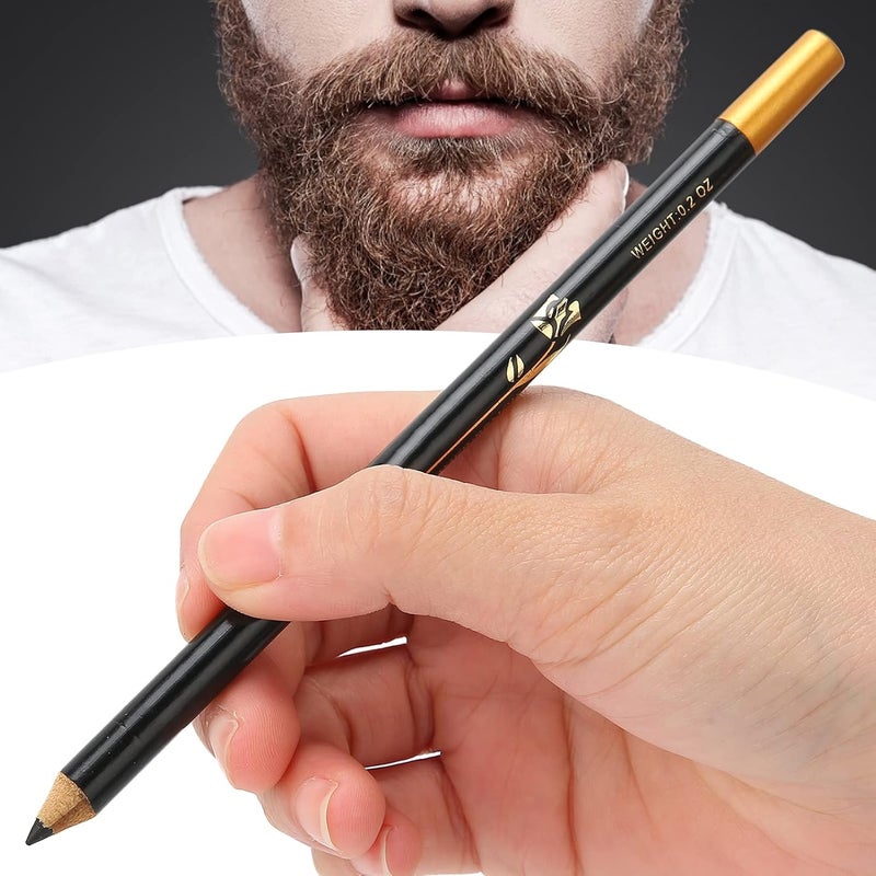 woobles Beard Pencil, Professional Beard Pencil Filler, Household Beard Pencil Liner Shaping Styling Tool, Grooming Kit Tracing Tool(black) - Image 1
